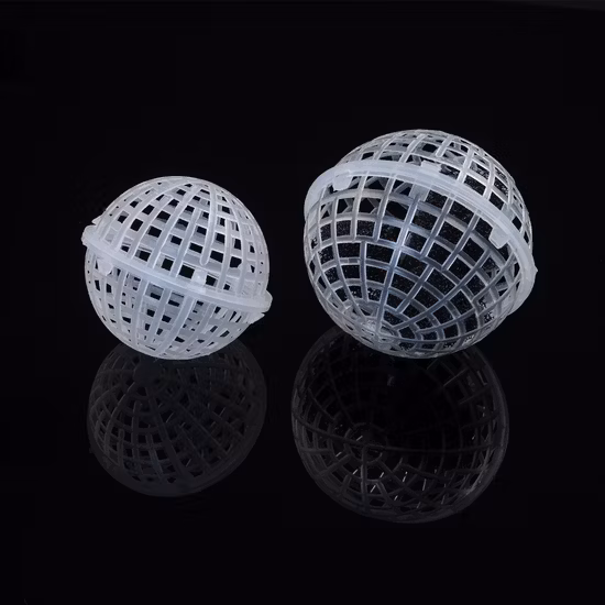 Sfere biologiche per materiali filtranti per sistema di trattamento delle acque reflue all'ingrosso per stagno