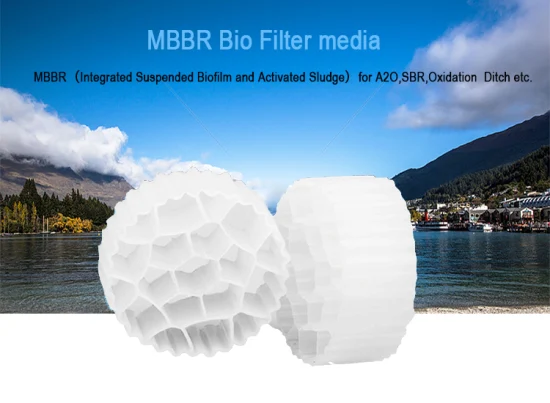 Sistema di stagni filtranti Media filtranti Mbbr Sfera filtrante per acquari Mbbr per il trattamento delle acque reflue